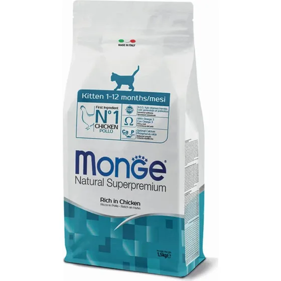 Monge Natural Superpremium Kitten Pollo Cibo Secco 1,5 kg