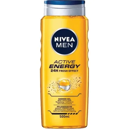 Nivea Men Gel Doccia Active Energy 3in1, 500 ml