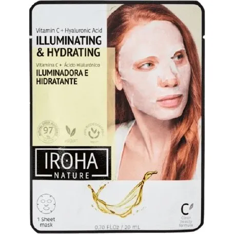 Iroha Nature Maschera Viso Illuminante in Tessuto con Vitamina C