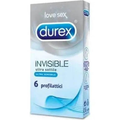 Durex Invisible Preservativi Ultra Sottili Regular 6 Pezzi
