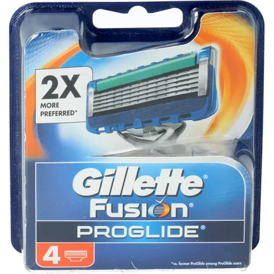 Gillette Fusion Proglide Lame di Ricambio 4 PZ