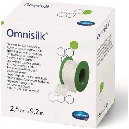 Hartmann Omnisilk Toppa Ipoallergenica in Seta, 2,5 cm x 9,2 m