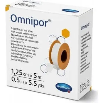Omnipor Hartmann Gesso non tessuto ipoallergenico 1,25 cm x 5 m
