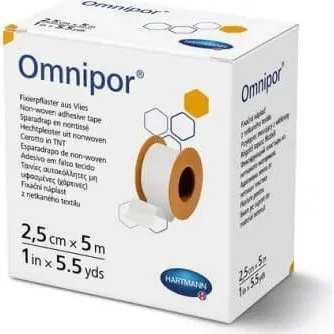 Omnipor Hartmann Gesso non tessuto 2,5 cm x 5 m
