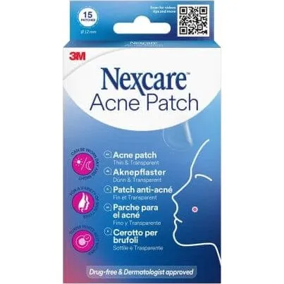 Nexcare Cerotti Idrocolloidali per l'Acne, 15 pezzi, 3M