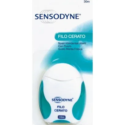 Sensodyne Filo Interdentale Cerato Menta Fresca con Fluoro 30 m