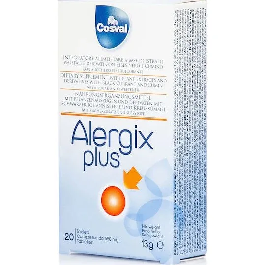 Alergix Plus Integratore Supporto Naso, Gola e Difese con Vitamine A e C