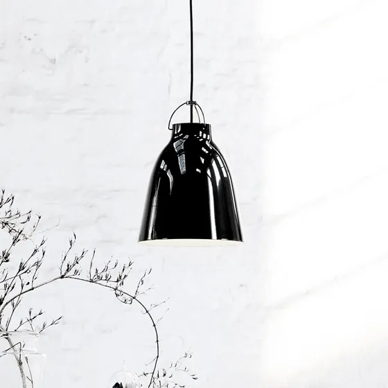 Fritz Hansen Caravaggio P2 Lampada a Sospensione Nero Lucido