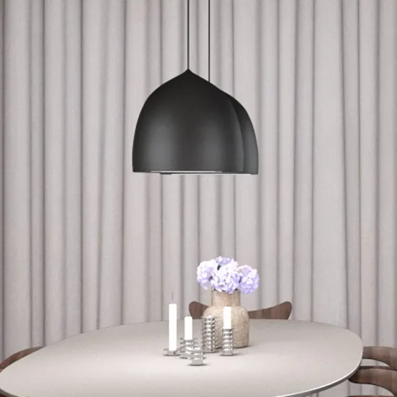 FRITZ HANSEN Suspence P2 Lampada a Sospensione Nero, Ø 38,5cm