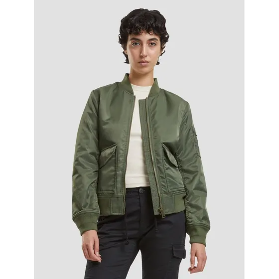 Giacca Brandit Sherpa Bomber per Donna - Kaki