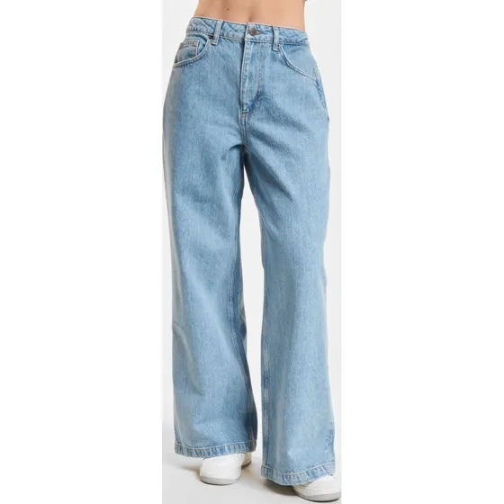 Jeans DEF Trip Baggys da donna in cotone azzurro chiaro