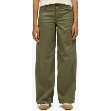 Superdry Pantaloni Chino Baggy Donna Verdi