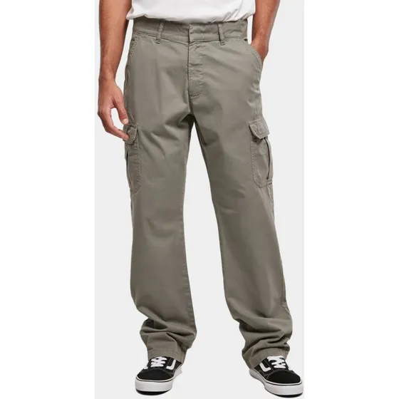 Jeans Cargo Urban Classics in Cotone Grigio a Gamba Dritta