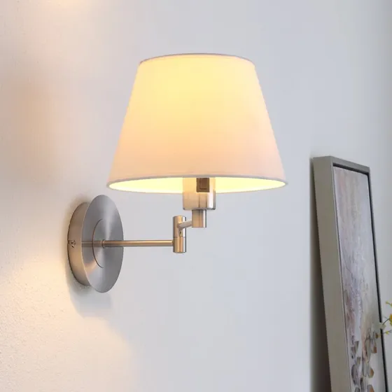 Lindby Applique Pola Crema e Nickel Opaco
