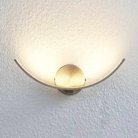 Lindby Applique da Parete Iven Nickel/Bianco