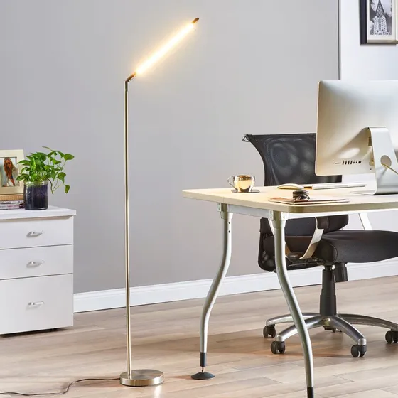 Lindby Jabbo Piantana LED in Nichel, 163 cm