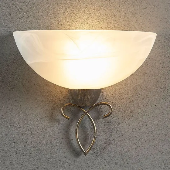 Applique Lindby Mohija Alabaster White/Antique Gold
