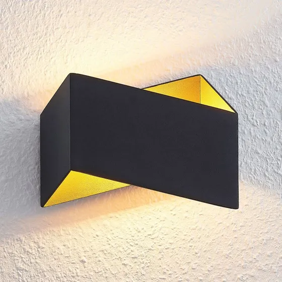 Assona Applique da Parete Arcchio Nero e Oro - Design Moderno