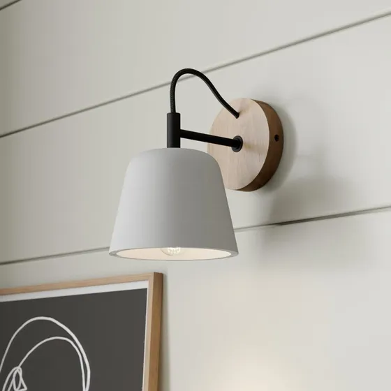 Lucande Applique Kalinda Grigio e Rovere - Stile Scandinavo