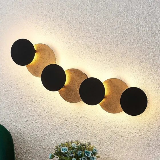 Lindby Applique a Parete Grazyna LED Nero e Oro