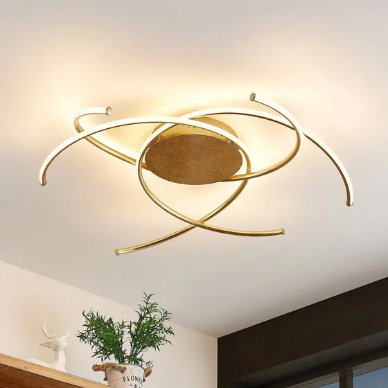 Lindby Yareli Plafoniera LED Oro 70 cm