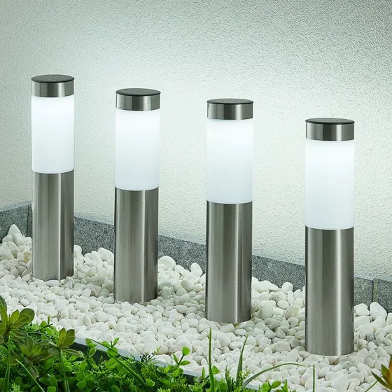 Lindby Lampada Solare Sirita 4 pz. Argento - Acciaio Inox