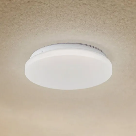 Plafoniera LED Esterna Lindby Kirkola, 3000K, Bianca, Ø 26 cm
