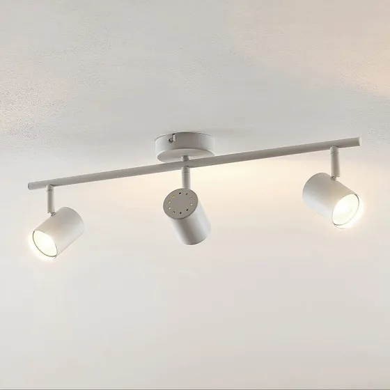 Lindby Jorell 3 Plafoniera Bianca Opaca - 3 Luci Orientabili