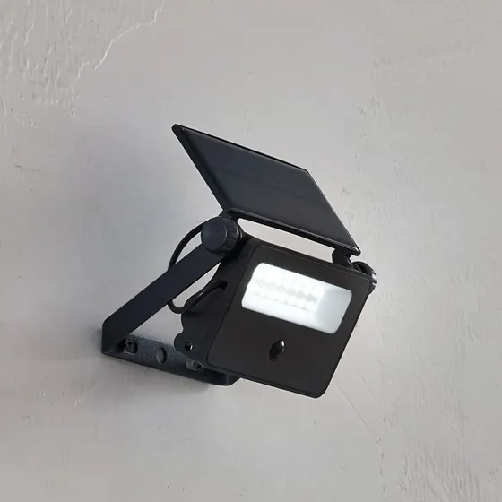 Lindby Rikard Applique LED Solare in Acciaio Inox Nero