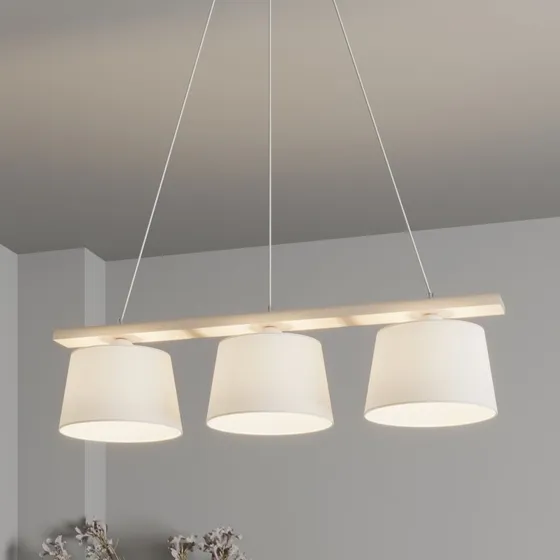 Euluna Lampada a Sospensione Sweden 3 Luci Bianco Antico