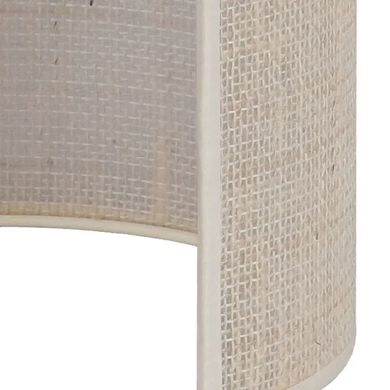 Euluna Applique in Juta Semicircolare Bianco/Ecru - 24 cm