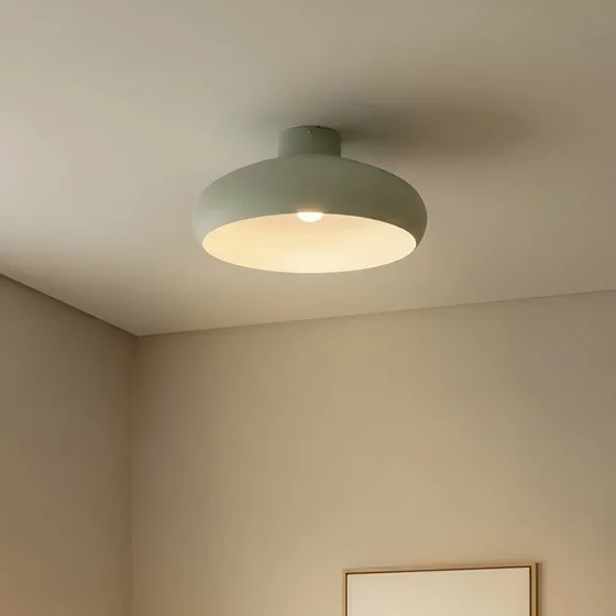 Plafoniera Lindby Elover Verde Chiaro - Metallo, Ø 45 cm
