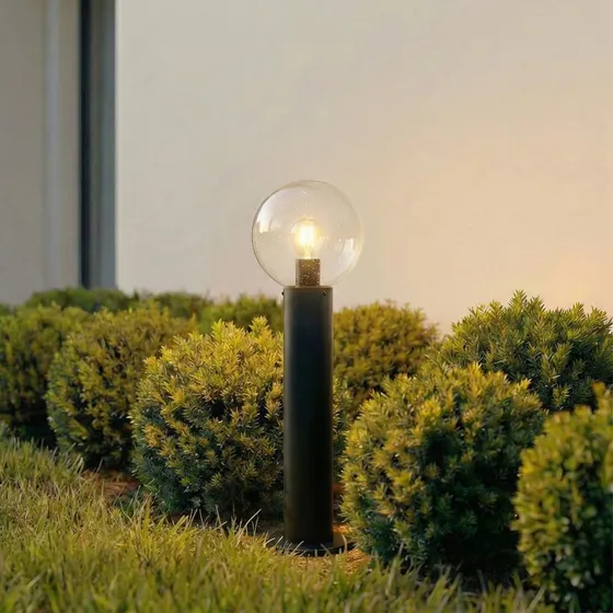 Lindby Lampioncino Dangan Nero/Trasparente 60 cm
