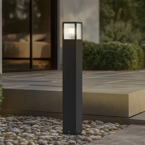 Lucande Klemens Dissuasore H90 Nero in Alluminio