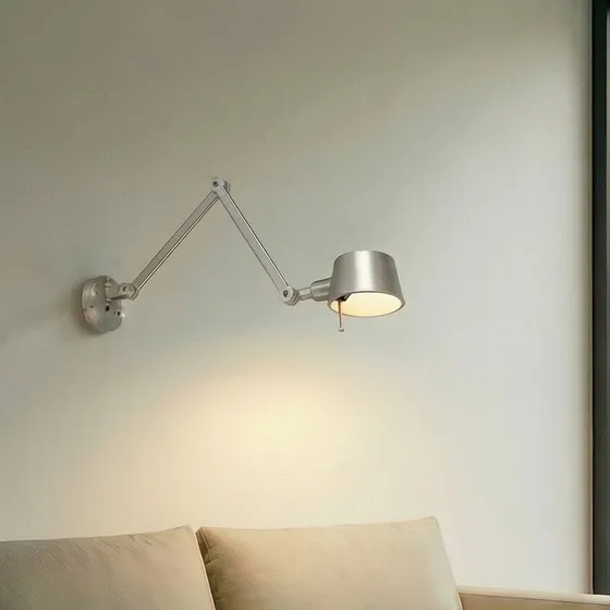 Lucande Applique Silka 91 cm, Nichel Satinato, Orientabile E27