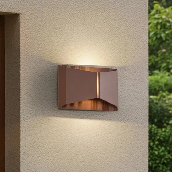 Applique da esterni LED Lindby Anlira, Marrone, Up & Down, IP65