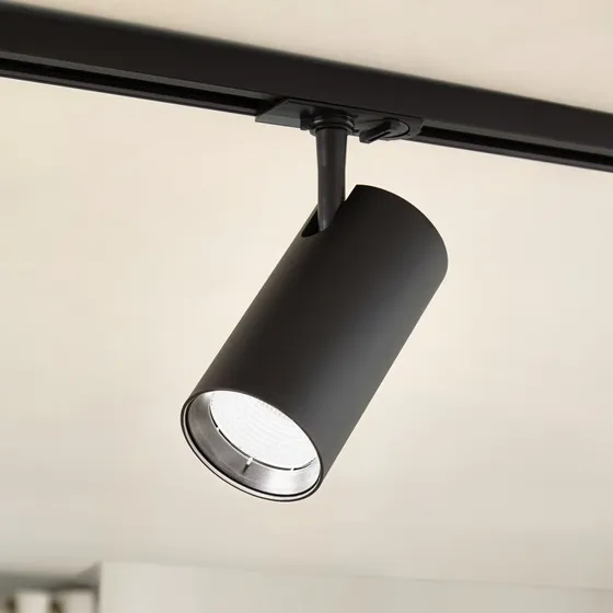 Faretto a binario LED Linaro Lindby, Nero, Ø 7 cm