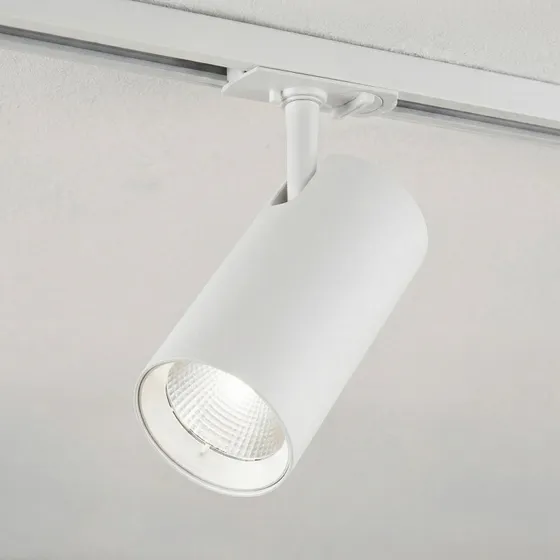 Faretto a binario LED Lindby Linaro, Bianco, Ø 7 cm, Alluminio