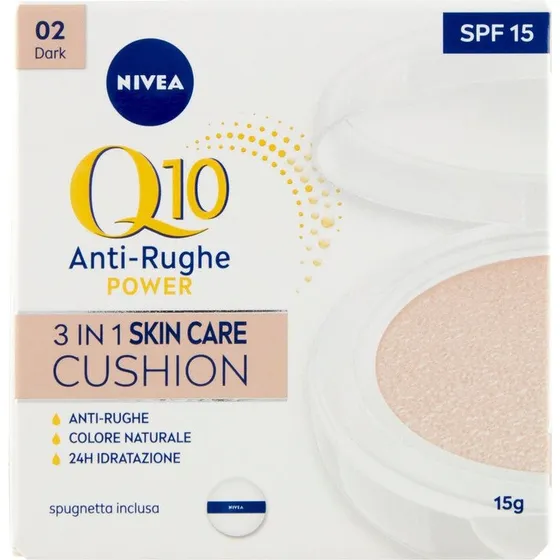 Nivea Q10 Plus Anti Age 3in1 Skin Care Cushion 02 Dark 15 ml