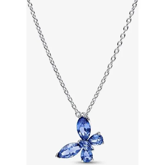 Pandora Collana Farfalla in Argento 925 con Cristalli Blu