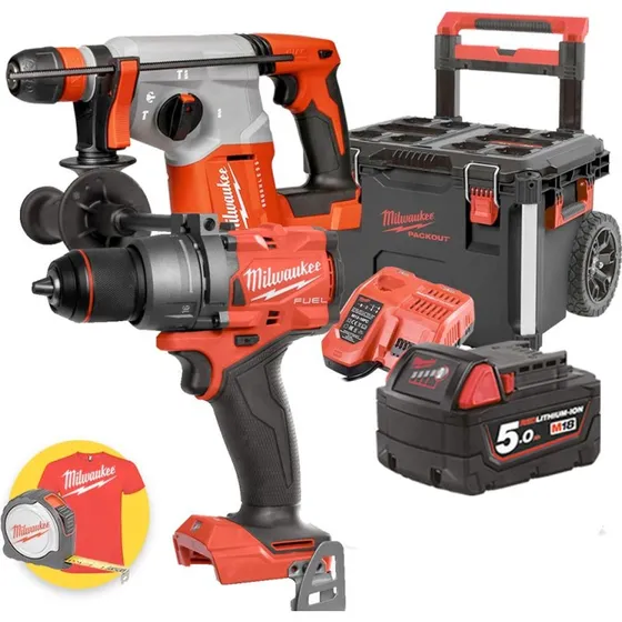 Milwaukee M18 FPP2P2-501PK - Kit 18V Fuel Tassellatore + Trapano