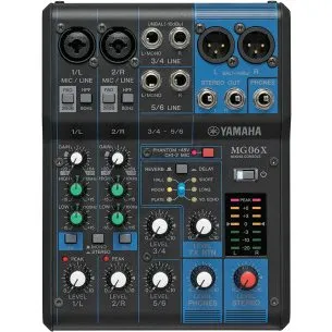 Yamaha MG06X Console di Mixaggio Analogico 6Can. 2Mic. 6Lin. Eff