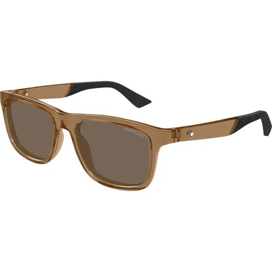 Montblanc MB0432S Occhiali da Sole Squadrati Marrone Uomo