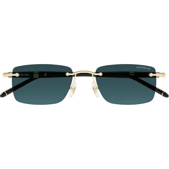 Montblanc MB0344S Occhiali da Sole Uomo Oro e Verde 54mm