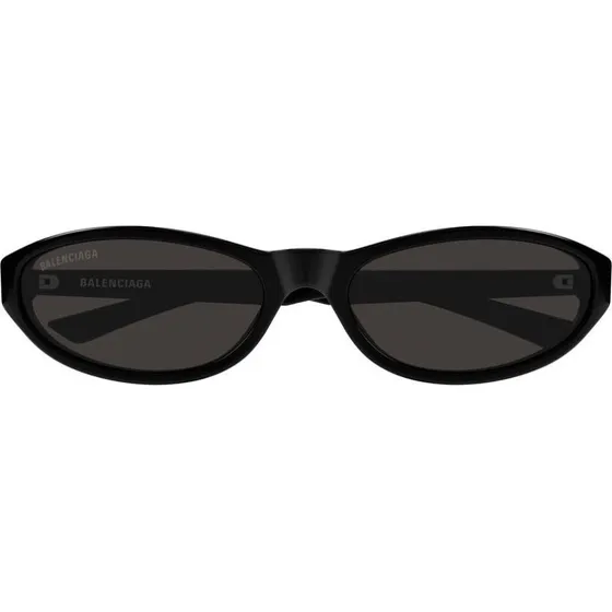 Balenciaga BB0007S Occhiali da Sole Rotondi Nero e Grigio