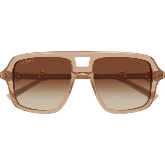 Gucci GG2052S Occhiali da Sole Donna Marrone Pilot 53mm
