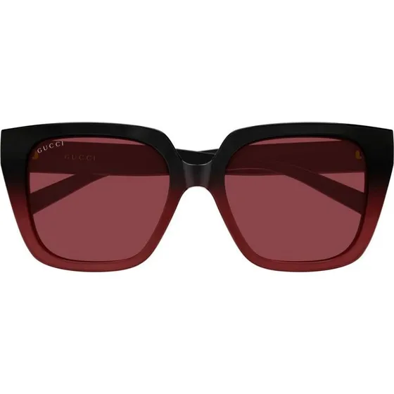 Gucci GG2102S Occhiali da Sole Farfalla Nero e Rosso 54mm