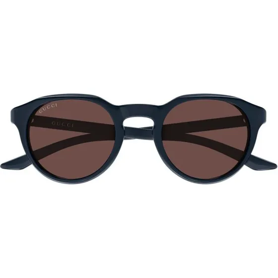 Gucci GG2079S Occhiali da Sole Uomo Blu e Marrone Rotondi
