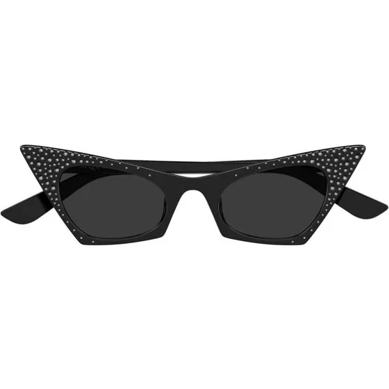 Alexander McQueen AM0557S Occhiali da Sole Cat-Eye Nero e Grigio
