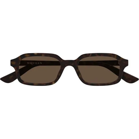 Alexander McQueen Occhiali da Sole AM0558S Uomo Havana Rettangolari